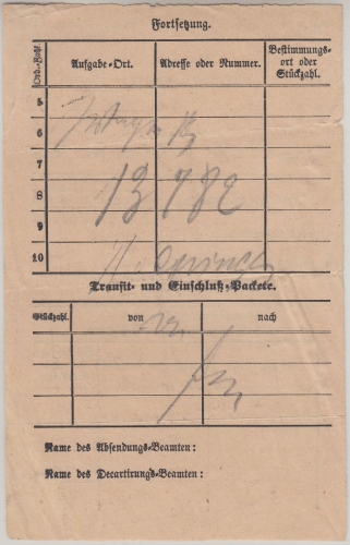 Bayern - Amfing 1875 Briefkarte f. Sendungen n. Kraiburg