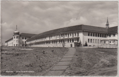 Bayern - Murnau Unfallkrankenhaus Fotokarte gelaufen 1962