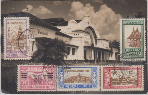 Niederl. Indien - Jugendfürsorge Satz u.a. Luftpostkarte Weltevreden 1930