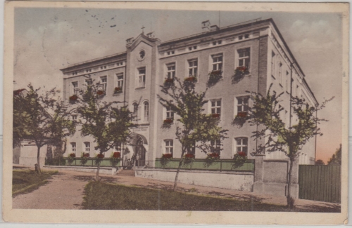 Bayern - Eggenfelden Mädchenschule farb. AK gelaufen 1934