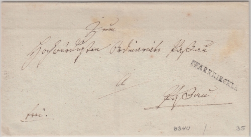 Bayern - Pfarrkirchen L1 7 Kr. Francobrief n. Passau 1818