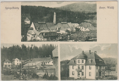 Bayern - Spieglhütte sw-Mehrbild-AK gelaufen 1929