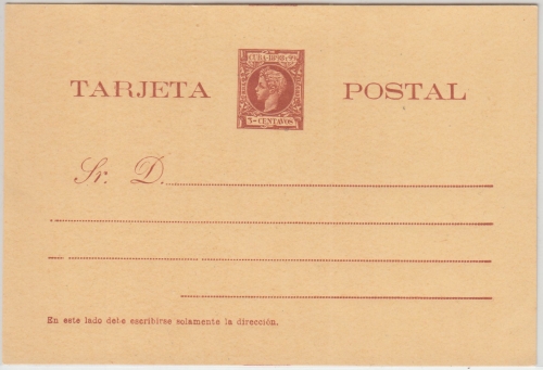 Cuba - 3 Cts. Alfons XIII. Ganzsachenkarte ungebraucht 1898