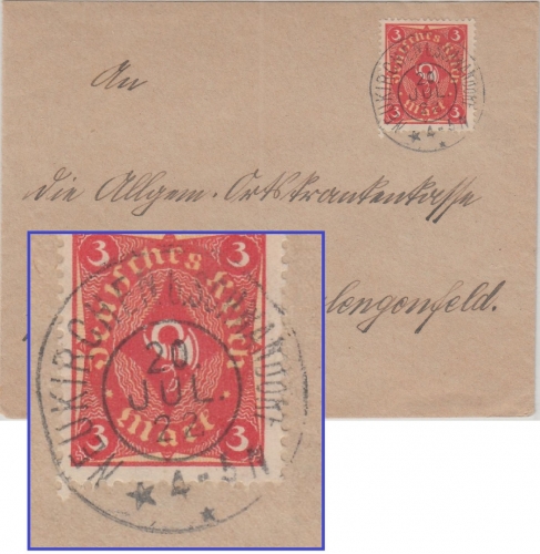 DR-Infla - Neukirchen b. Schwandorf 20. JUL 22 K2 Brief n. Burglengenfeld