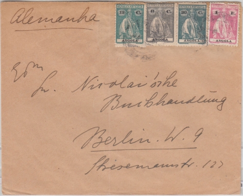 Angola - 1 E. u.a. Freimarken Brief Lobito - Berlin 1931