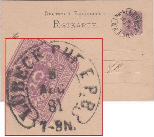 DR - Lübeck Bhf. E.P.B. 8. AUG 81 Hufeisen-Stpl. 5 Pfg. Ganzsache n. Mölln