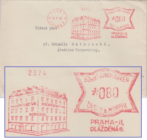 B&M - Prag 7 - 80 H. AFS Cooperativa Agrasol Ortsbrief 12.9.42