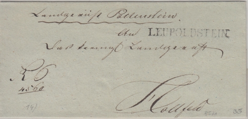 Bayern - Leupoldstein L1 Dienstbrief n. Hollfeld ca. ca. 1830