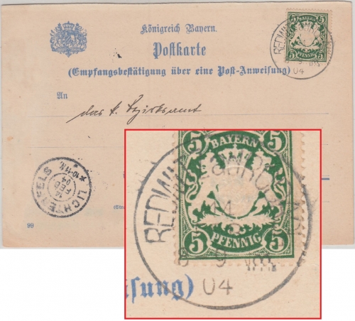 Bayern - Redwitz a.d. Rodach 14. FEB 04 K1 Empfangsbestätigung f. Postanweisung