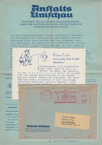 BRD - Kulmbach 1953 4 Pfg. AFS Baumann Druck Drucksache n. Puchheim - Inhalt !