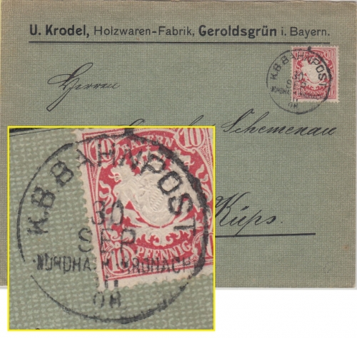 Bayern - Bahnpost Nordhalben Kronach Brief Geroldsgrün - Küps 1908