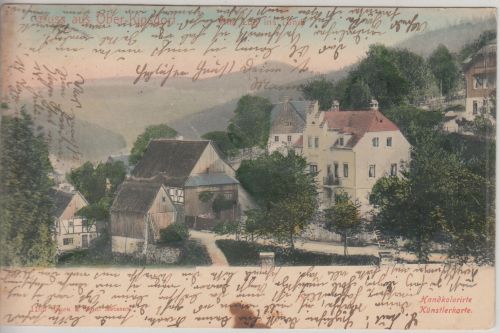 Sachsen - Ober-Kipsdorf Villa Lug ins Land farb. AK gelaufen 1921