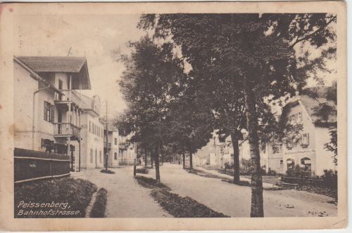 Bayern - Peissenberg Bahnhofstraße sw-AK beschrieben/ungelaufen ca. 1925
