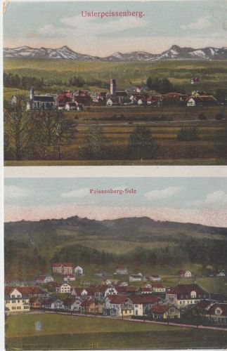 Bayern - Unterpeissenberg/Peissenberg-Sulz farb. Mehrbild-AK ungelaufen ca. 1910