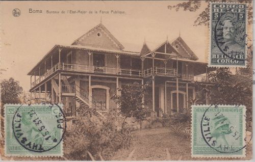 Belgisch Congo - Boma Bureaux de l'état-Major de la Force Publique AK Thysville