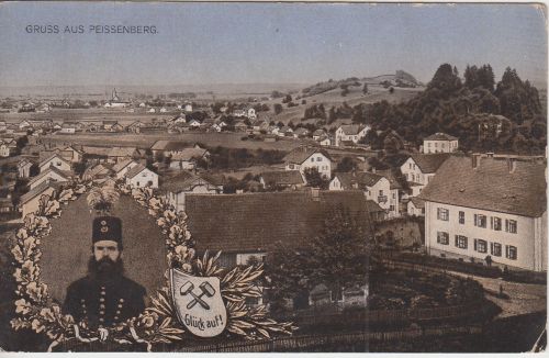 Bayern - Peissenberg Bergmann "Glück auf" col. AK ungelaufen ca. 1910/15