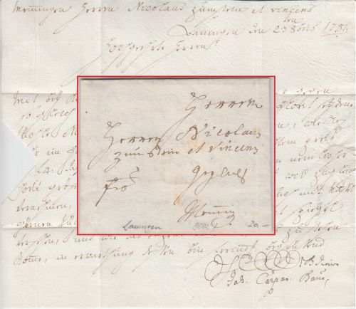 Bayern - Lauingen 1781 Francobrief n. Memmingen - mit Inhalt