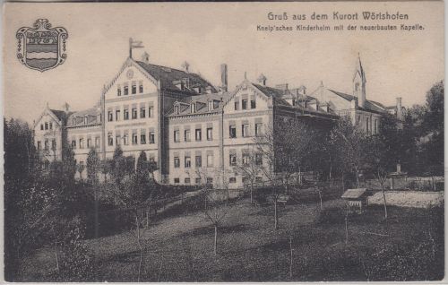 Bayern - Bad Wörishofen Kneipp'sches Kinderheim sw-AK 1922/1925