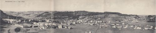 Bayern - Immenstadt dreiteilige sw-Panorama-AK/Klappkarte gelaufen 1912