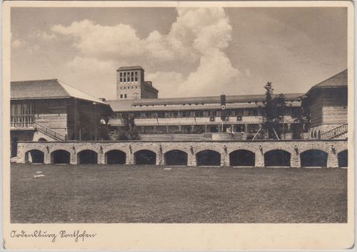 Bayern - Sonthofen Ordensburg Innenhof m. Beflaggung gelaufen ca. 1939
