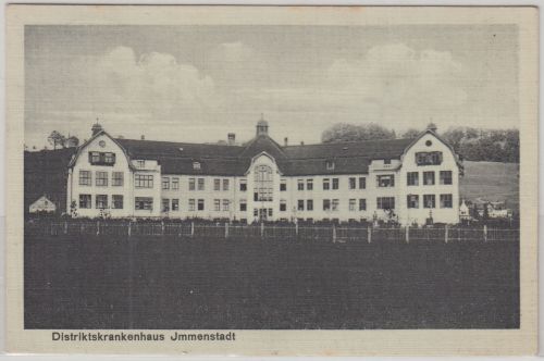 Bayern - Immenstadt Distriktskrankenhaus sw-AK gelaufen 1914