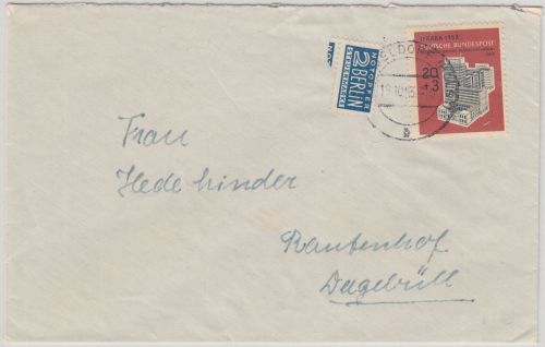 BRD - 20 Pfg. IFRABA Brief Meldorf (Holst.) - Dagebüll1953