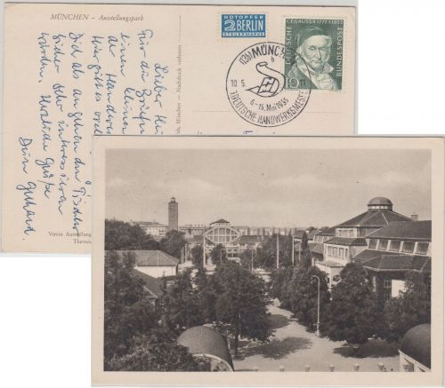 BRD - 7. Deutsche Handwerksmesse SST München AK/Ausstellungspark n. Hamburg 1955