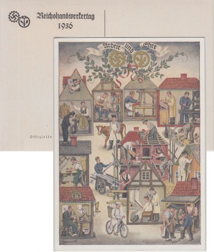 DR - Reichshandwerkertag 1936 farb. AK offizielle Postkarte ungelaufen