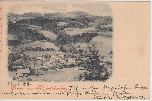 Österreich/Steiermark - Kleinlobming Ortsansicht sw-AK gelaufen 1899