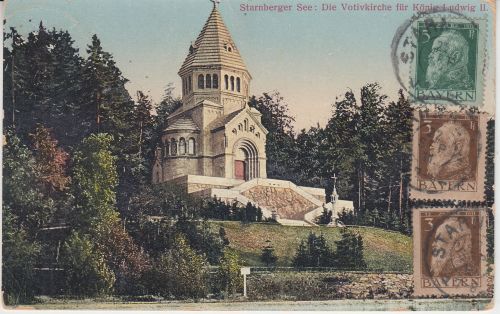 Bayern - 2x3+5 Pfg. Luitpold Karte n. PORTUGAL Starnberg - Poco do Canto 1911