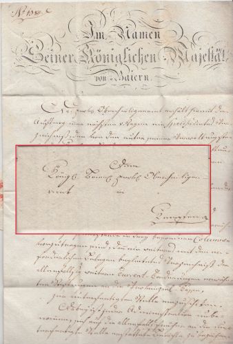 Bayern - Ulm 1806 Botenbrief mit Inhalt n. Kempten