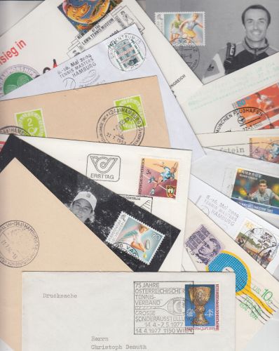 Tennis - 14 Belege (BRD, Österreich, USA, Liechtenstein, England) 1953/2004