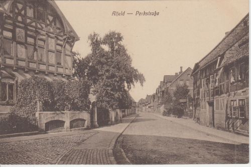 Niedersachsen - Alfeld Straßenansicht Perckstraße sw-AK ungelaufen ca. 1910