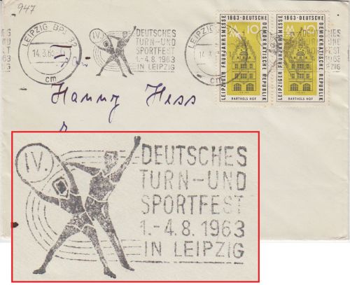 DDR - 2x10 Pfg. Leipziger Frühjahrsmesse Brief Leipzig - Essen 1963