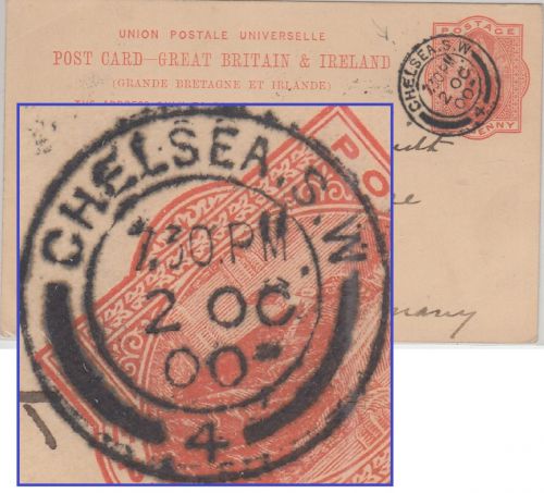 England - Chelsea 2 OC 00 1 P. Ganzsache n. Elberfeld