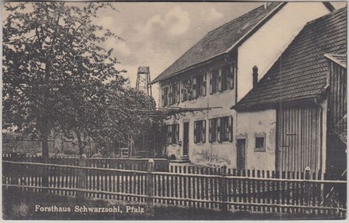 Bayern/Pfalz - Fortshaus Schwarzsohl (Weidenthal) sw-AK gelaufen 1921