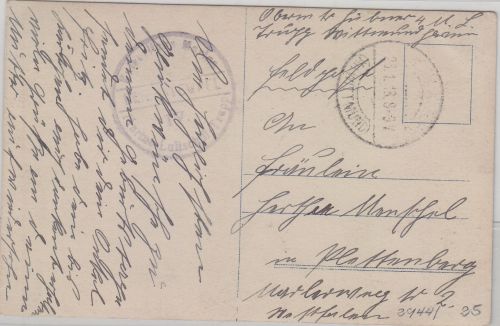 DR - Marine Luftschiff-Trupp IV. Feldpostkarte Wittmund - Plettenberg 1918