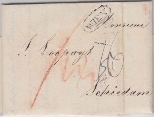 Österreich/Niederlande - Wien 1821 Grenzfrankobrief n. Schiedam - mit Inhalt