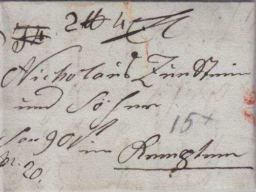 Bayern - Illertissen 1820 Fahrpostbrief (15 Kr. Porto) n. Kempten - mit Inhalt