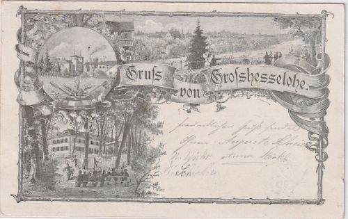 Bayern - Großhesselohe sw-Mehrbild-AK gelaufen 1899