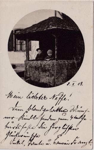 Bayern - Sauerlach Kinder priv. Foto-AK gelaufen 1913