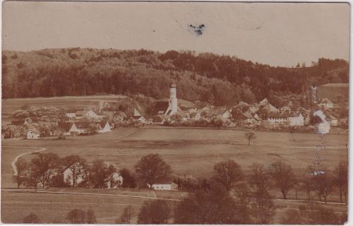 Bayern - Oberalting (Seefeld) Ortsansicht priv. Fotokarte gelaufen 1914