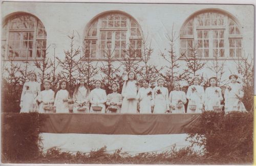 Bayern - Oberalting (Seefeld) Mädchengruppe Kriegerfeier 1919 ungelaufen