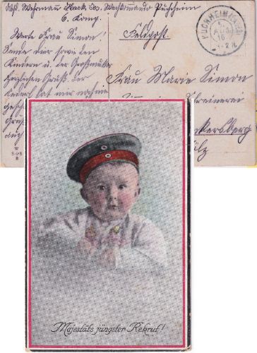 Bayern - Puchheim (Lager) 1916 Reserve-K2 Feldpostkarte n. Wackersberg