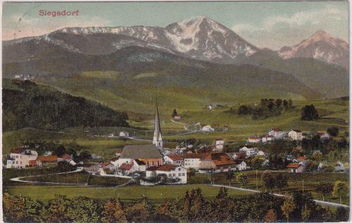 Bayern - Siegsdorf Ortsansicht fabr. AK glaufen 1911