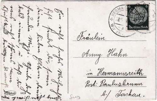 Sudetenland - Saaz 24.12.38 Weihnachtskarte n. Hermannsreith