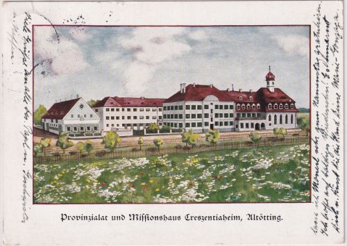 Bayern - Altötting Creszentiaheim farb. Künstler-AK gelaufen 1933