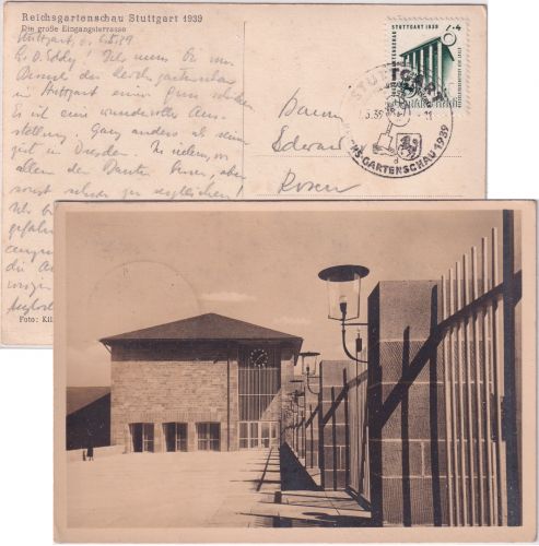 DR - Stuttgart 1939 Reichs-Gartenschau SST Foto-AK (Eingang) n. Misdroy