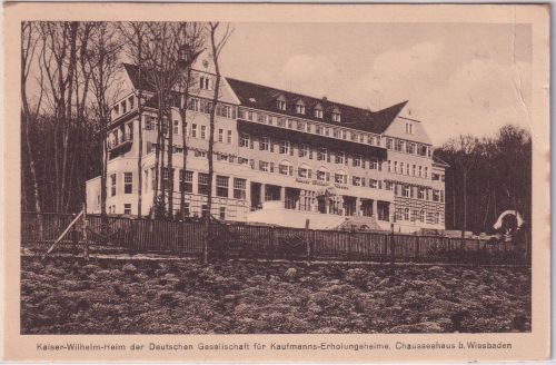 Rheinl.-Pfalz - Wiesbaden Chauseehaus Kaiser-Wilhelm-Heim sw-AK gelaufen 1913