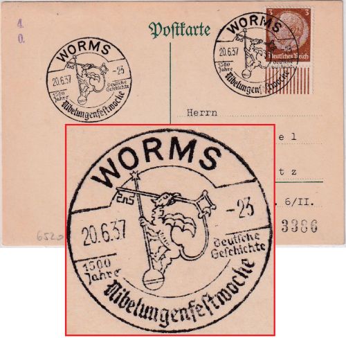 DR - Worms Nibelungenfestwoche 1500 J. Deutsche Geschichte SST Drucksache 1937